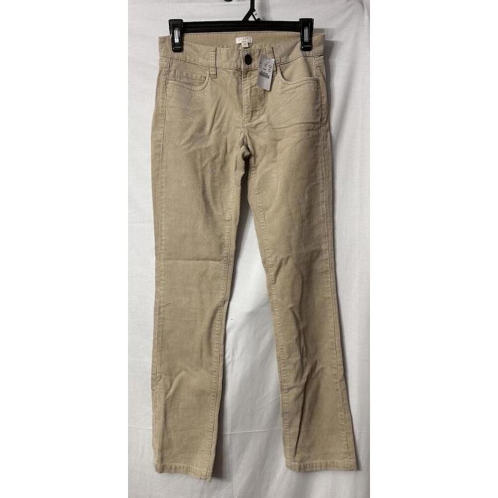 NWT J. Crew Stretch Womens Beige Corduroy Pants Slacks Trousers Size‎ 24 Short